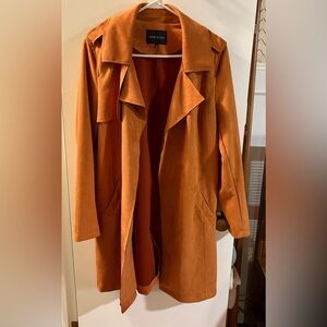 Ookie & Lala Cinnamon Vegan Suede Coat size Medium
